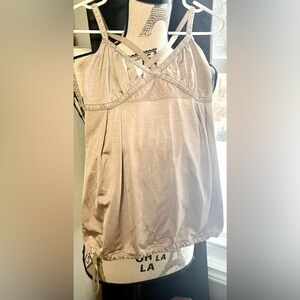 Lululemon champagne tank with drawstring